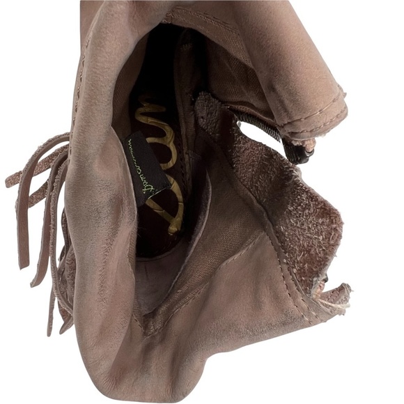 Sam Edelman Tan Louie Western Fringe Stack Heel Ankle Boots Size 5 Women’s - Picture 11 of 11